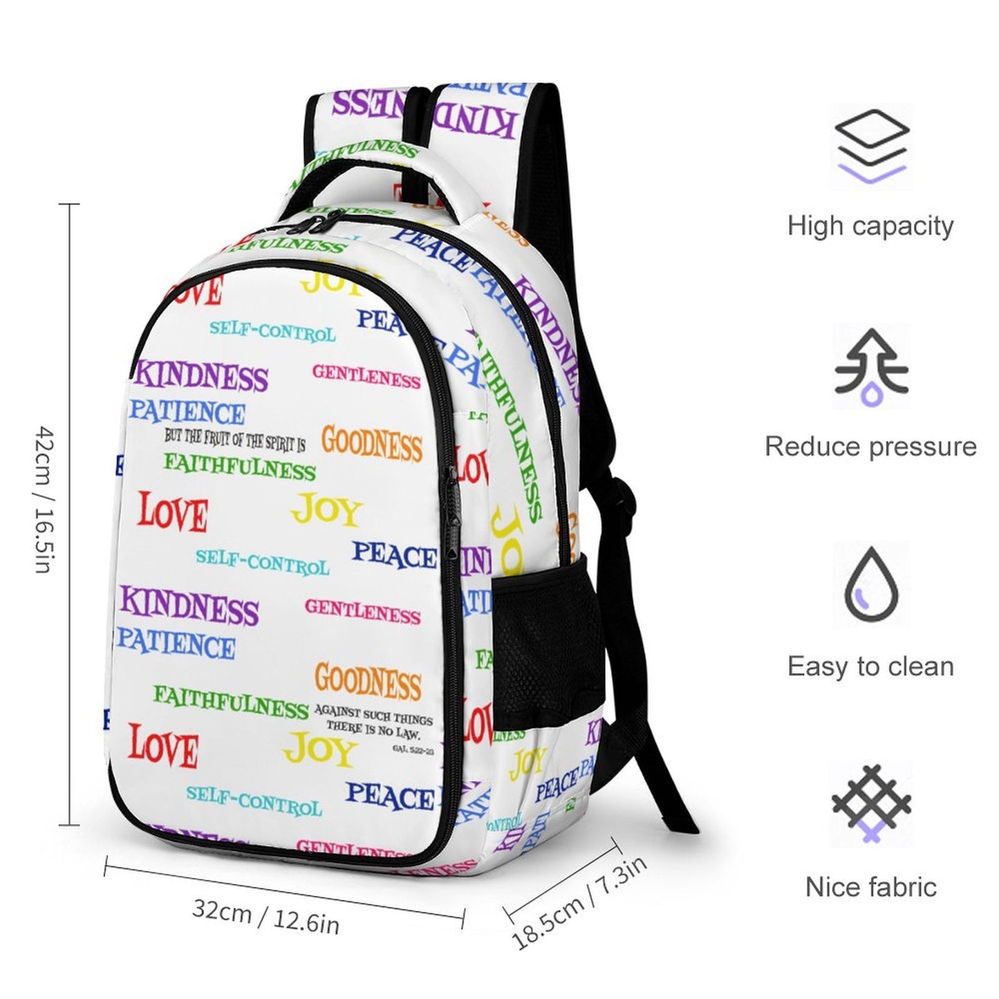 FRUIT OF THE SPIRIT DESIGN POCKET BACK PACK