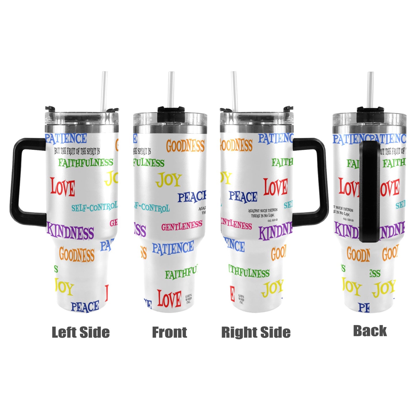 FRUIT OF THE SPIRIT  40oz Tumbler with Black Handle