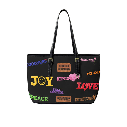 FAUX LEATHER FRUIT OF THE SPIRIT SHOULDER BAG