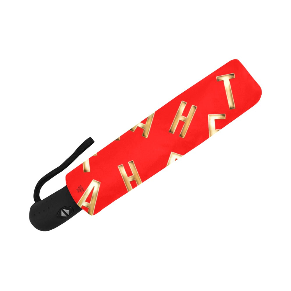 RED FAITH COMES BY HEARING Anti-UV Auto-Foldable Umbrella