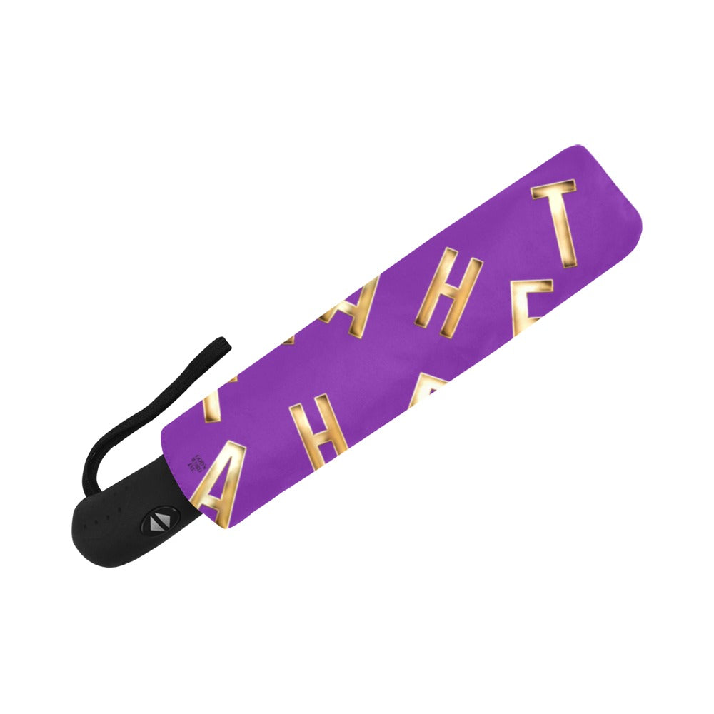 PURPLE FAITH COMES BY HEARING Anti-UV Auto-Foldable Umbrella