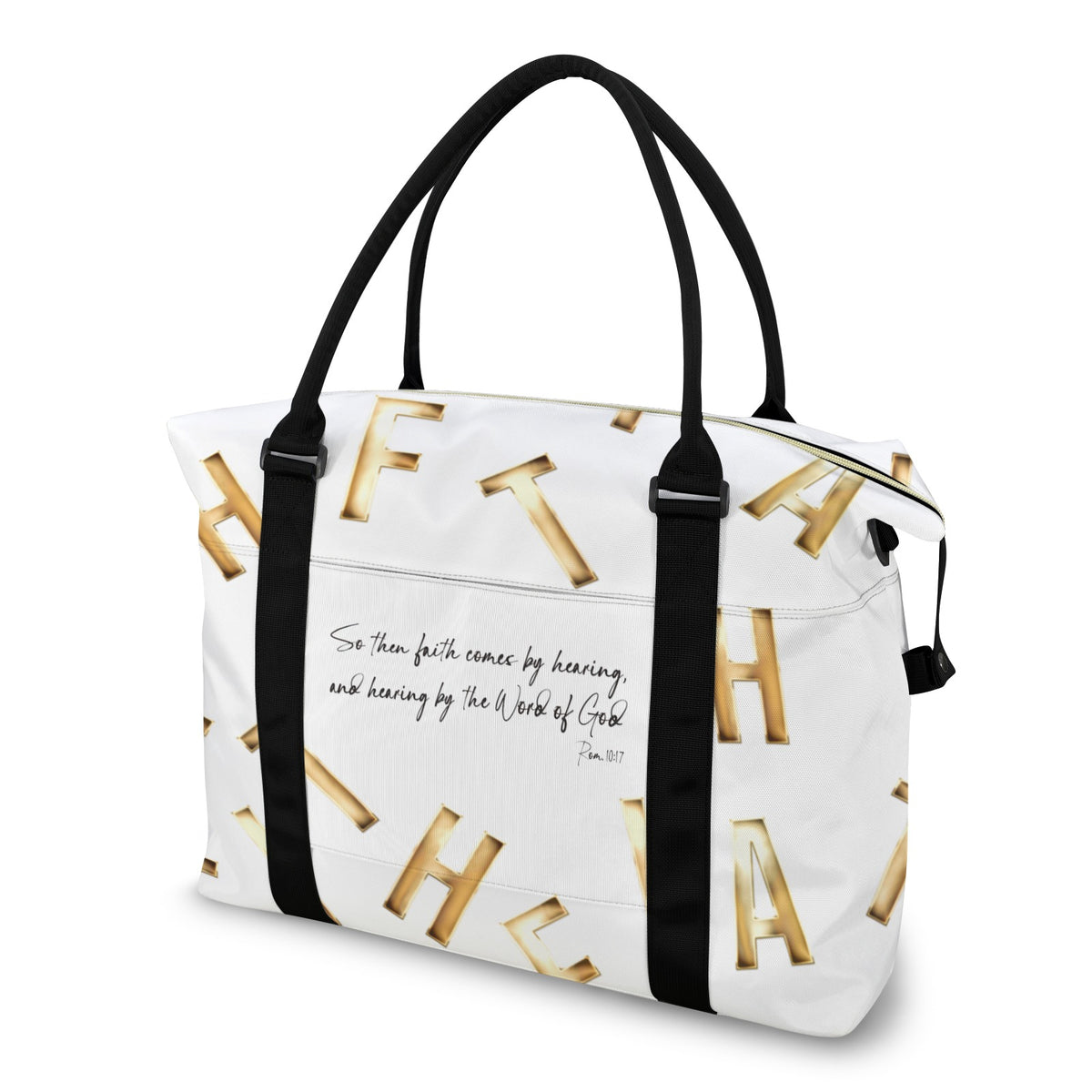 WHITE FAITH COMES BY HEARING  Ultra-Large Capacity Duffle Bag