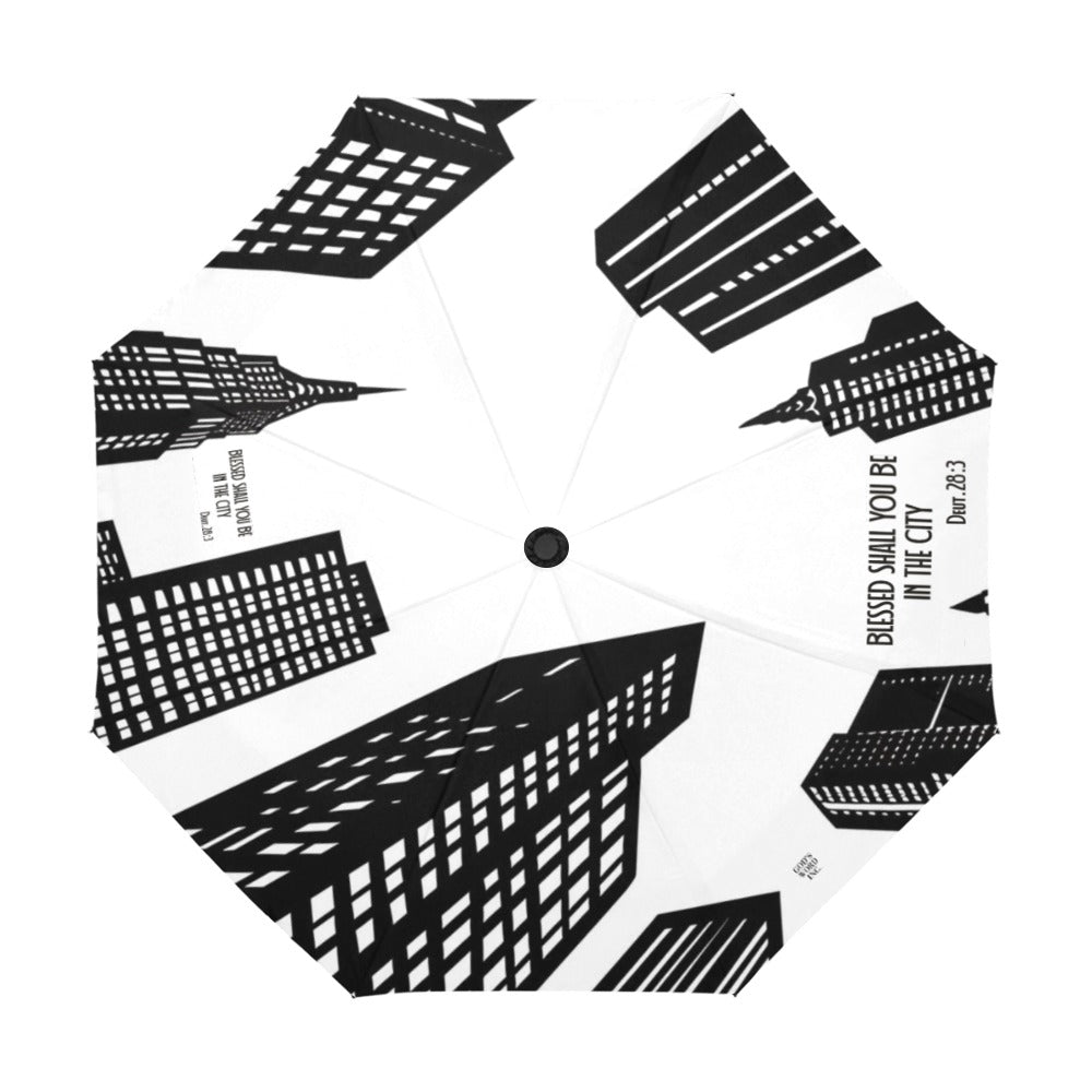 BLESSED IN THE CITY  Anti-UV Auto-Foldable Umbrella