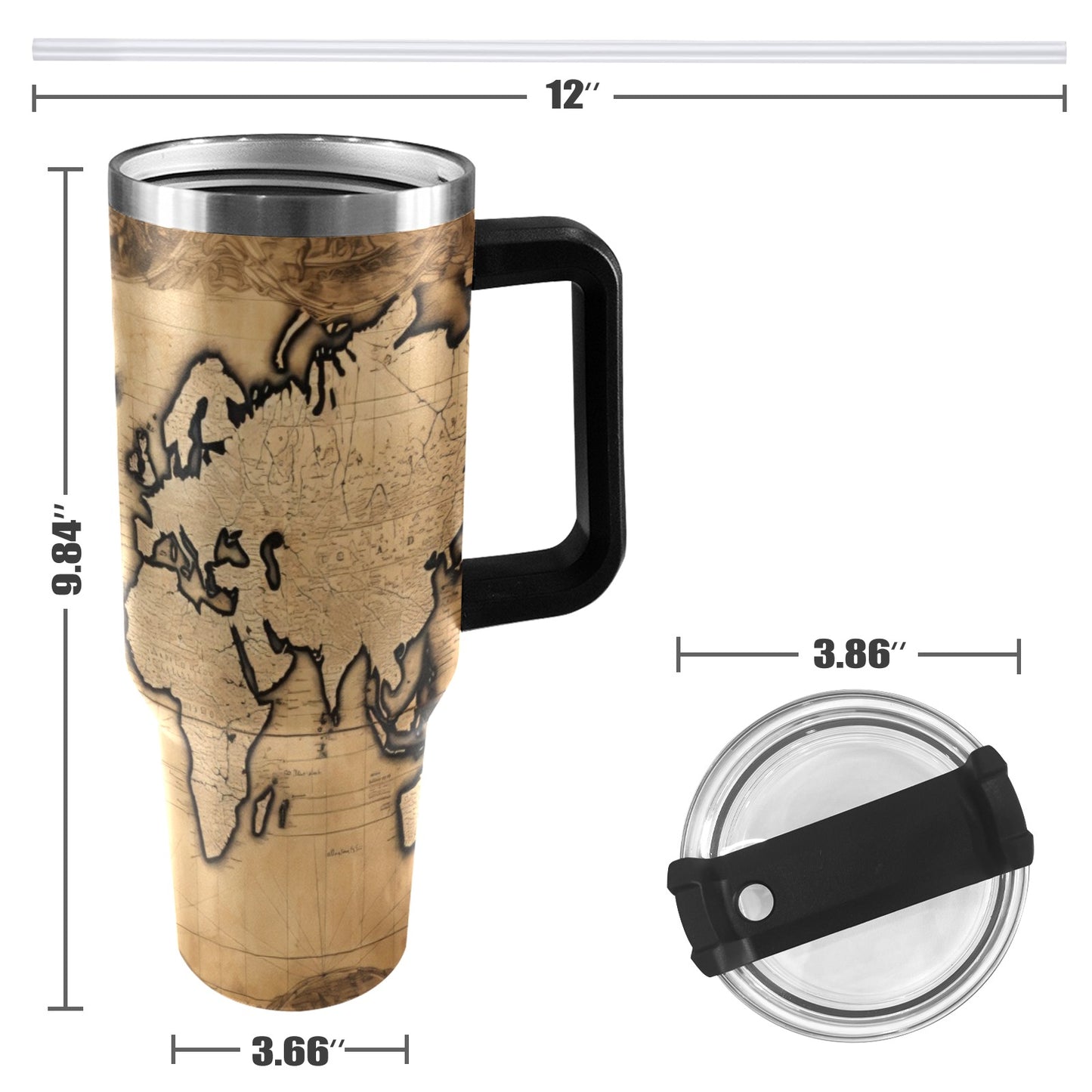 BLESSED COMING AND GOING 40oz Tumbler with Black Handle