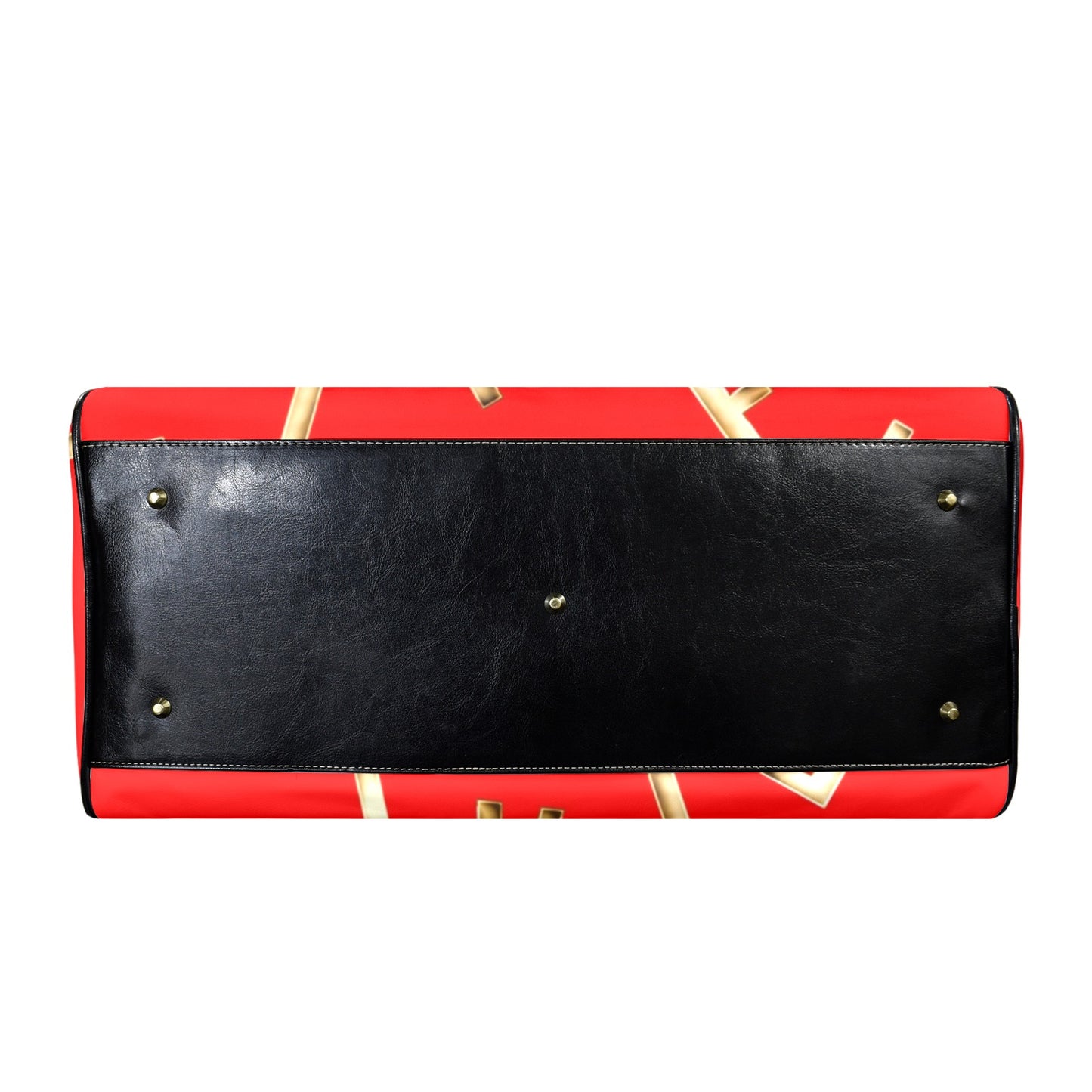 LEATHER RED FAITH COMES BY HEARING TRAVEL BAG