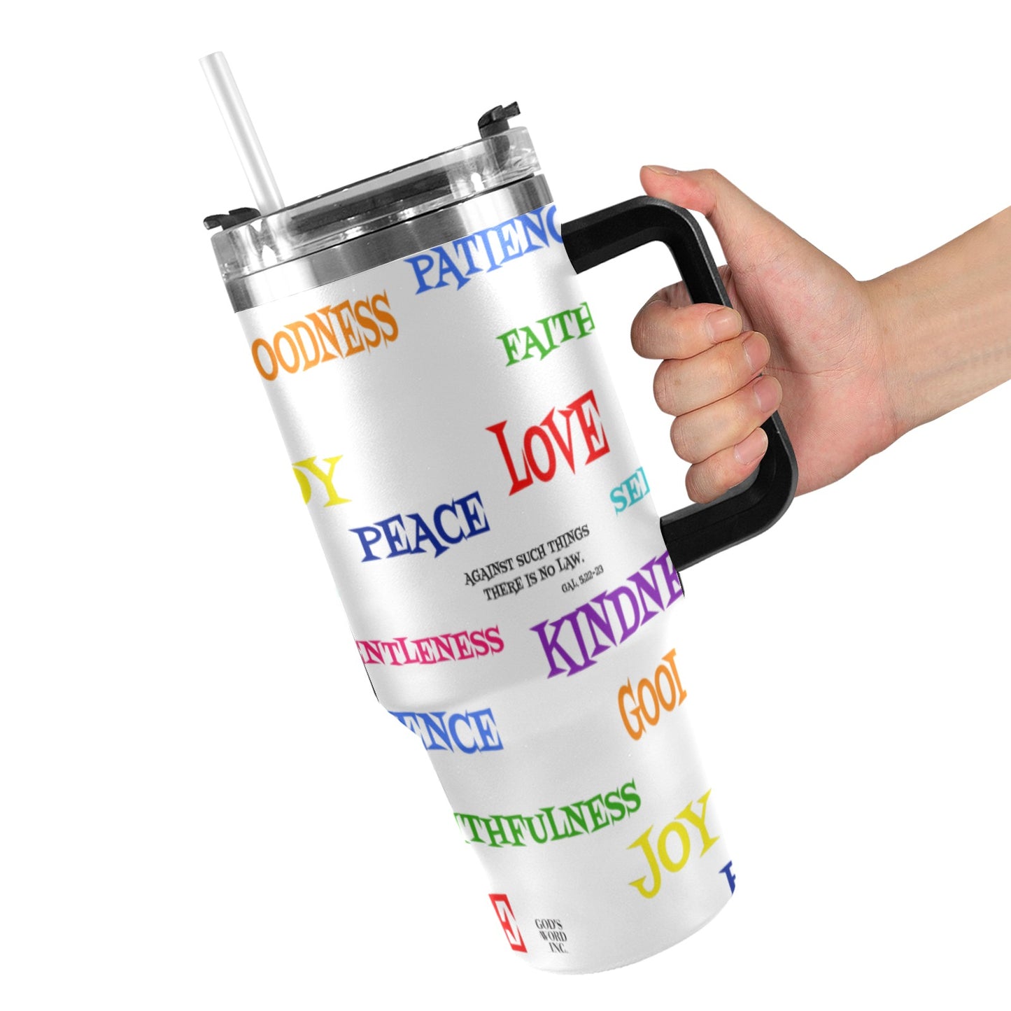 FRUIT OF THE SPIRIT  40oz Tumbler with Black Handle