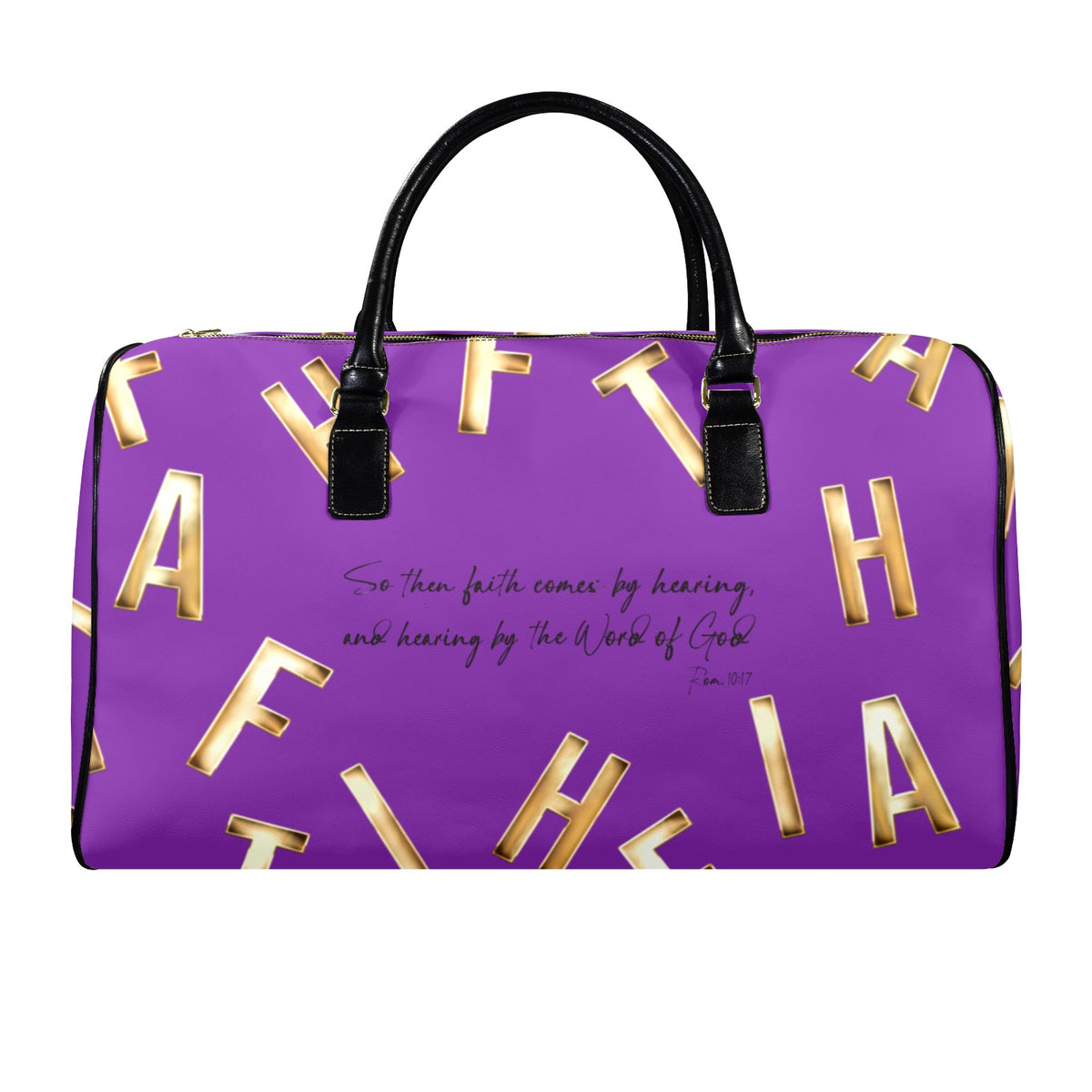 PURPLE FAITH COMES BY HEARING Travel Bag