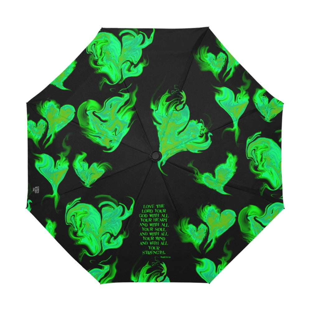 LOVE THE LORD YOUR GOD Anti-UV Auto-Foldable Umbrella