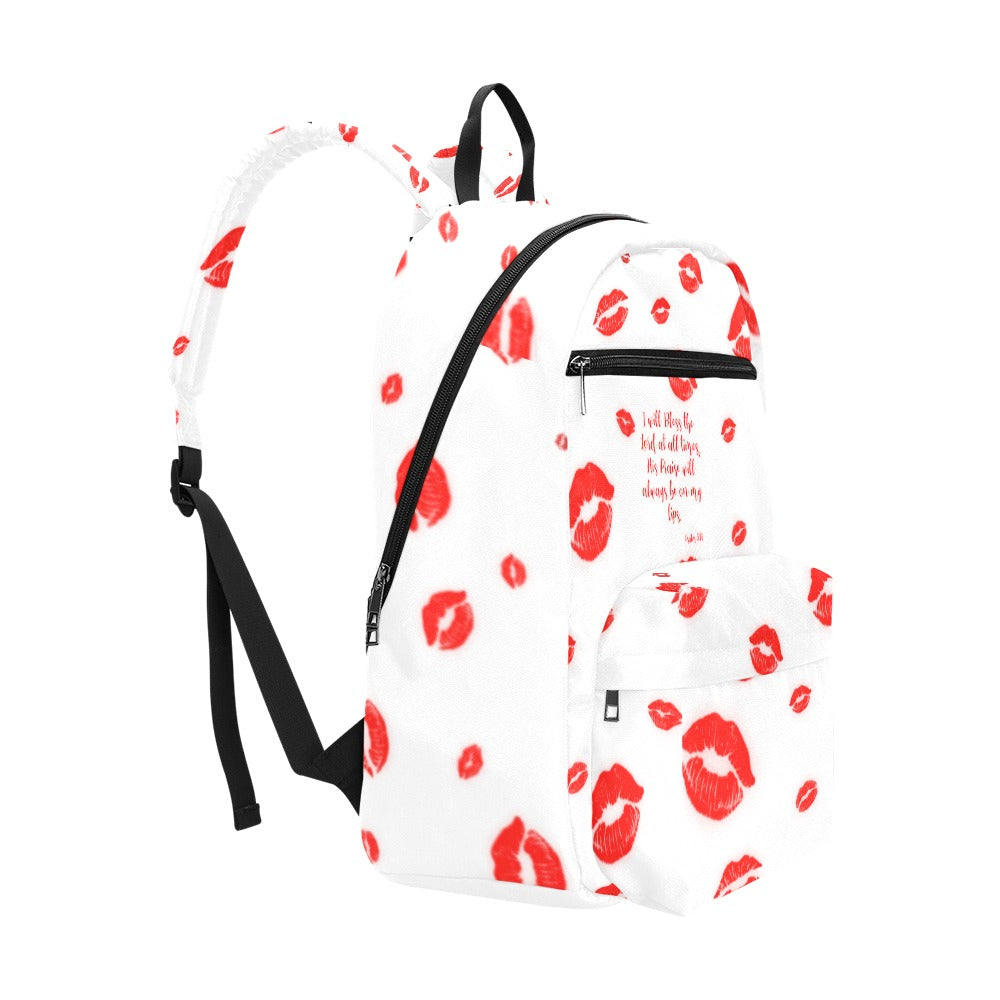 HIS PRAISE WILL ALWAYS BE ON MY LIPS  Large Capacity Travel Backpack