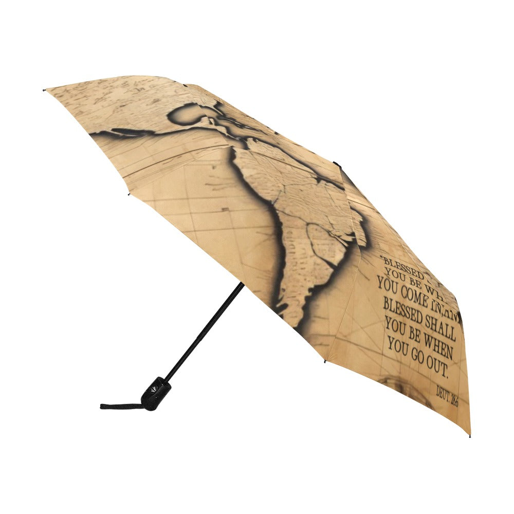 BLESSED COMING IN AND GOING OUT  Anti-UV Auto-Foldable Umbrella (Model U09)