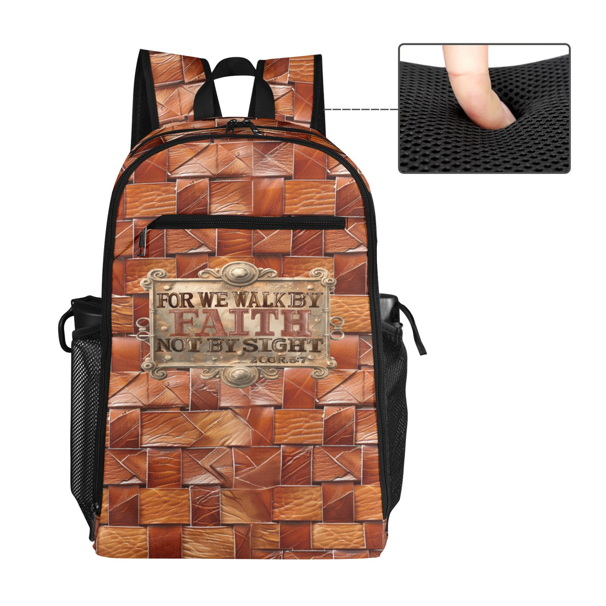 FOR WE WALK BY FAITH  Leisure Sports Backpack