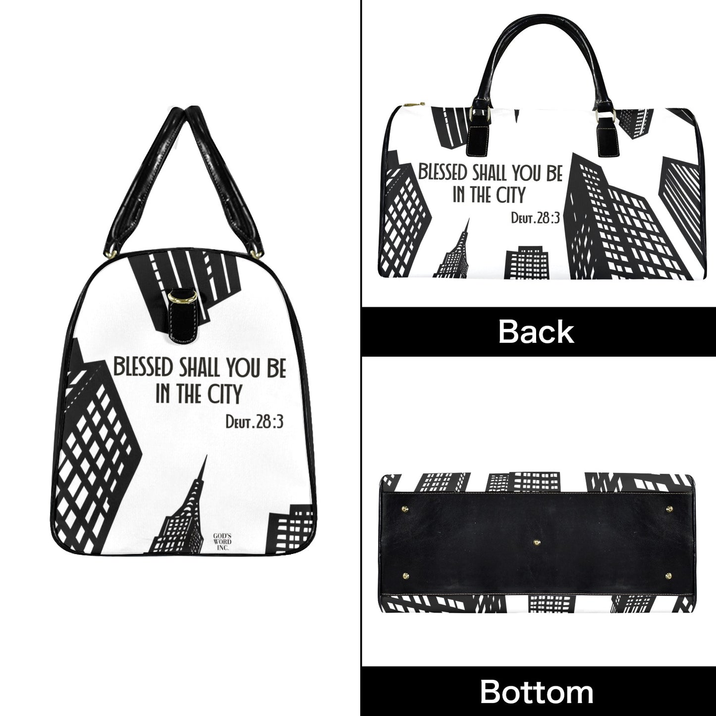 BLESSED IN THE CITY  WATERPROOF TRAVEL BAG