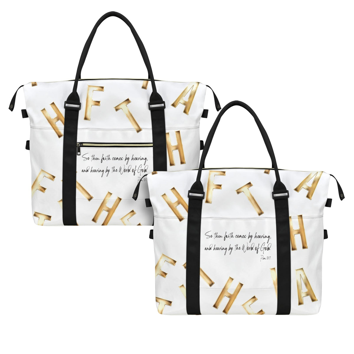 WHITE FAITH COMES BY HEARING  Ultra-Large Capacity Duffle Bag