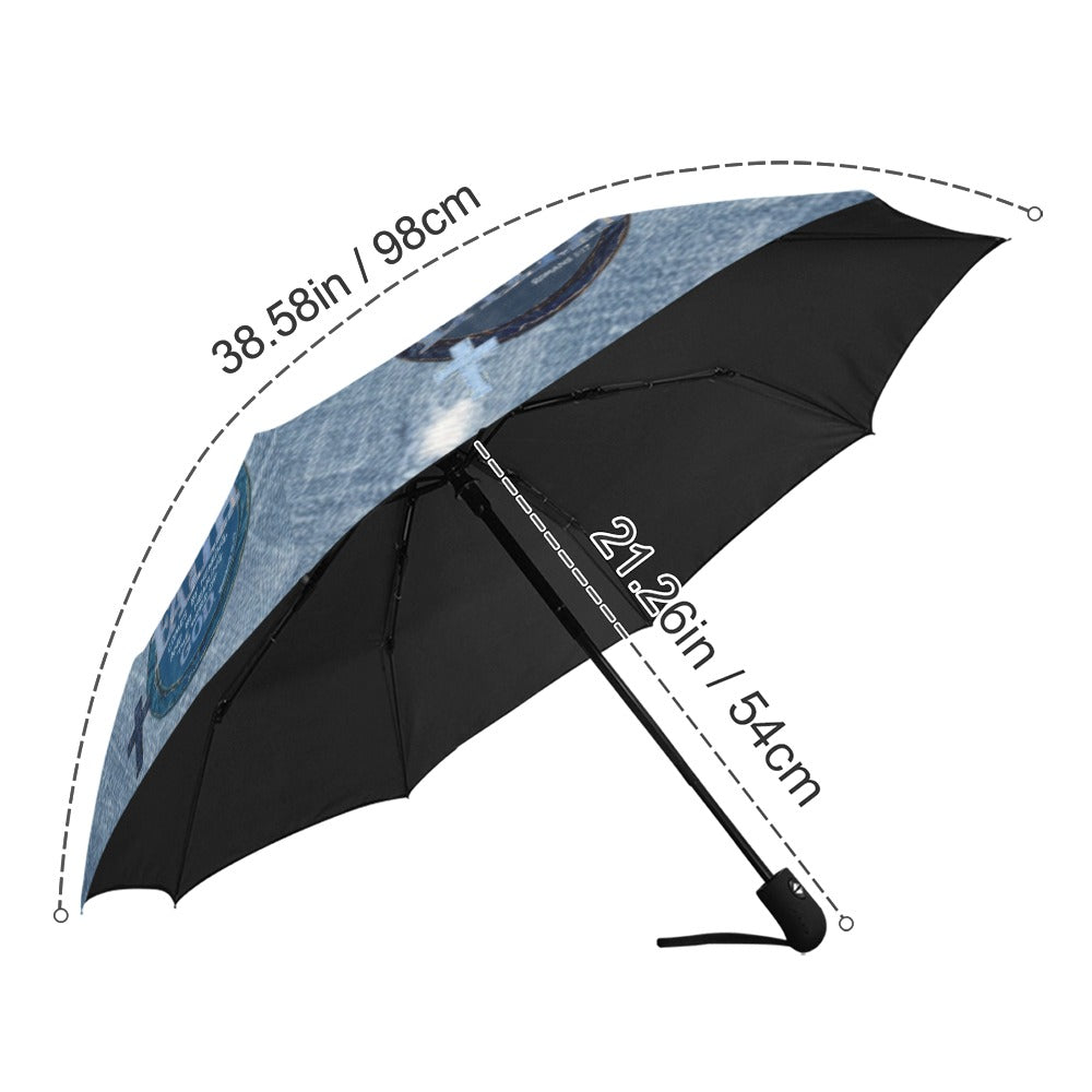 FAUX DENIM FAITH  Anti-UV Auto-Foldable Umbrella