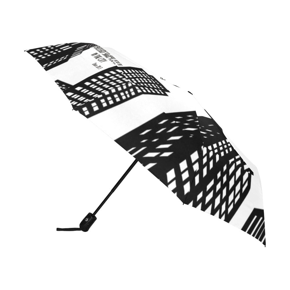 BLESSED SHALL YOU BE IN THE CITY  Anti-UV Auto-Foldable Umbrella