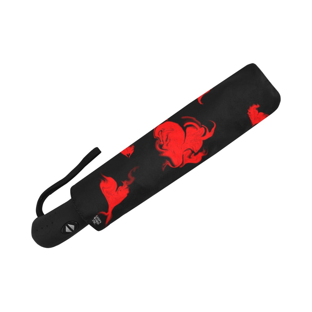 RED LOVE THE LORD WITH ALL YOUR HEART Anti-UV Auto-Foldable Umbrella