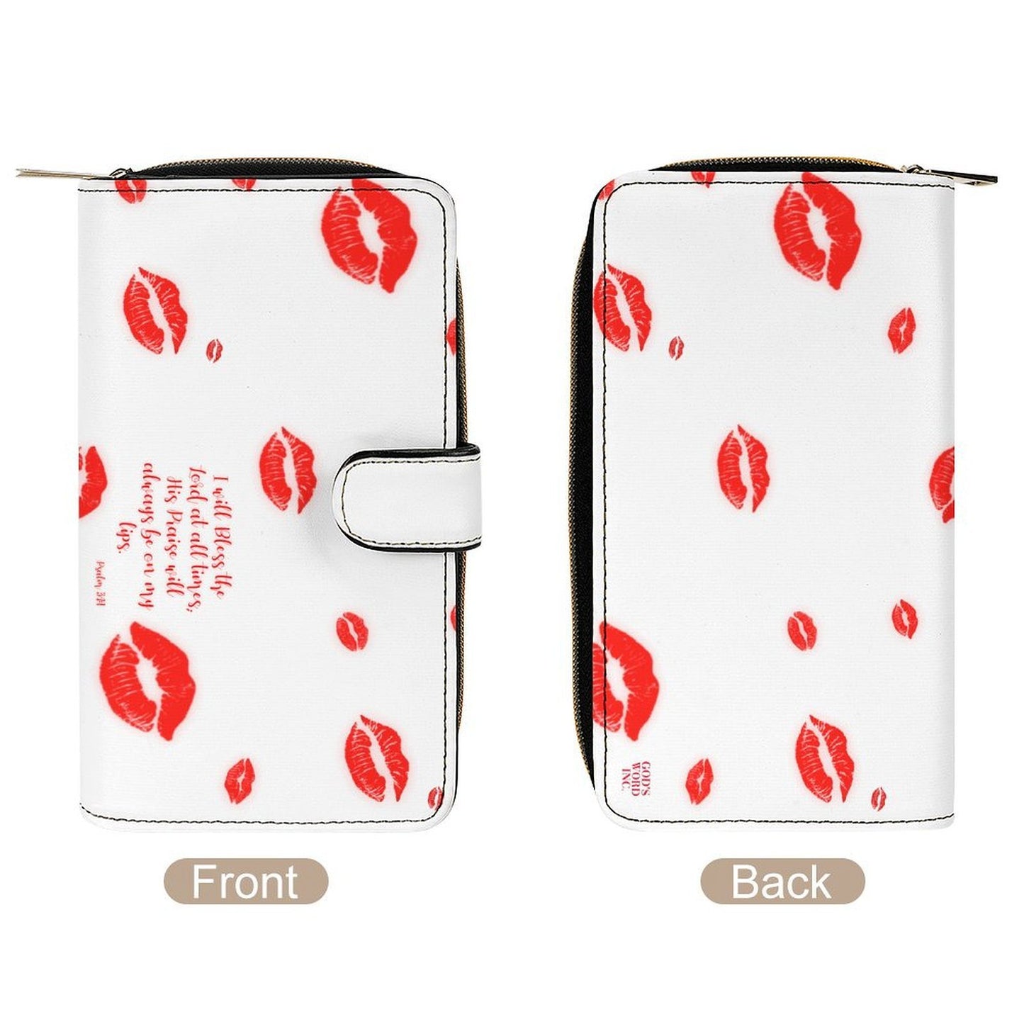 PRAISE ON MY LIPS LEATHER WALLET