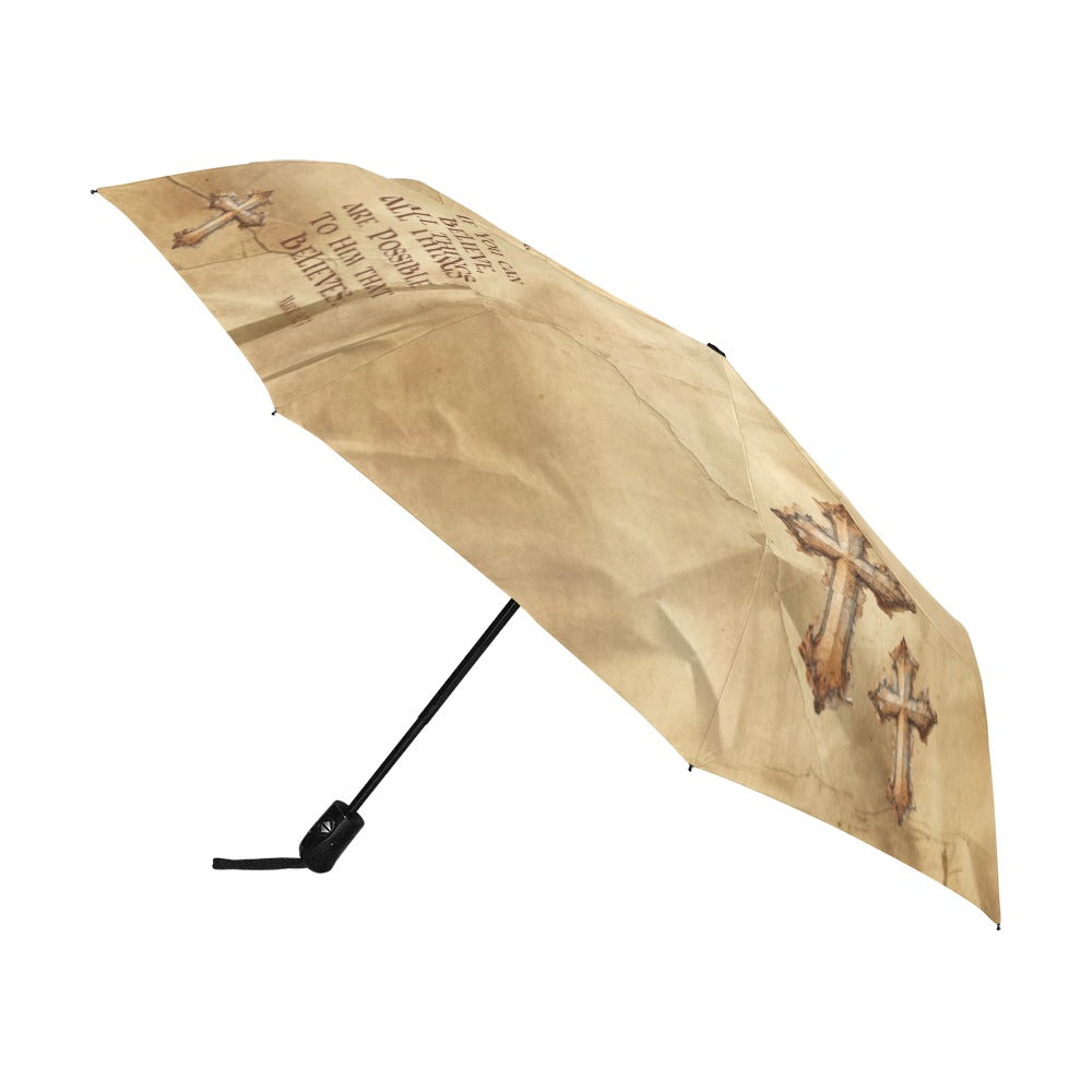 ONLY BELIEVE  Anti-UV Auto-Foldable Umbrella