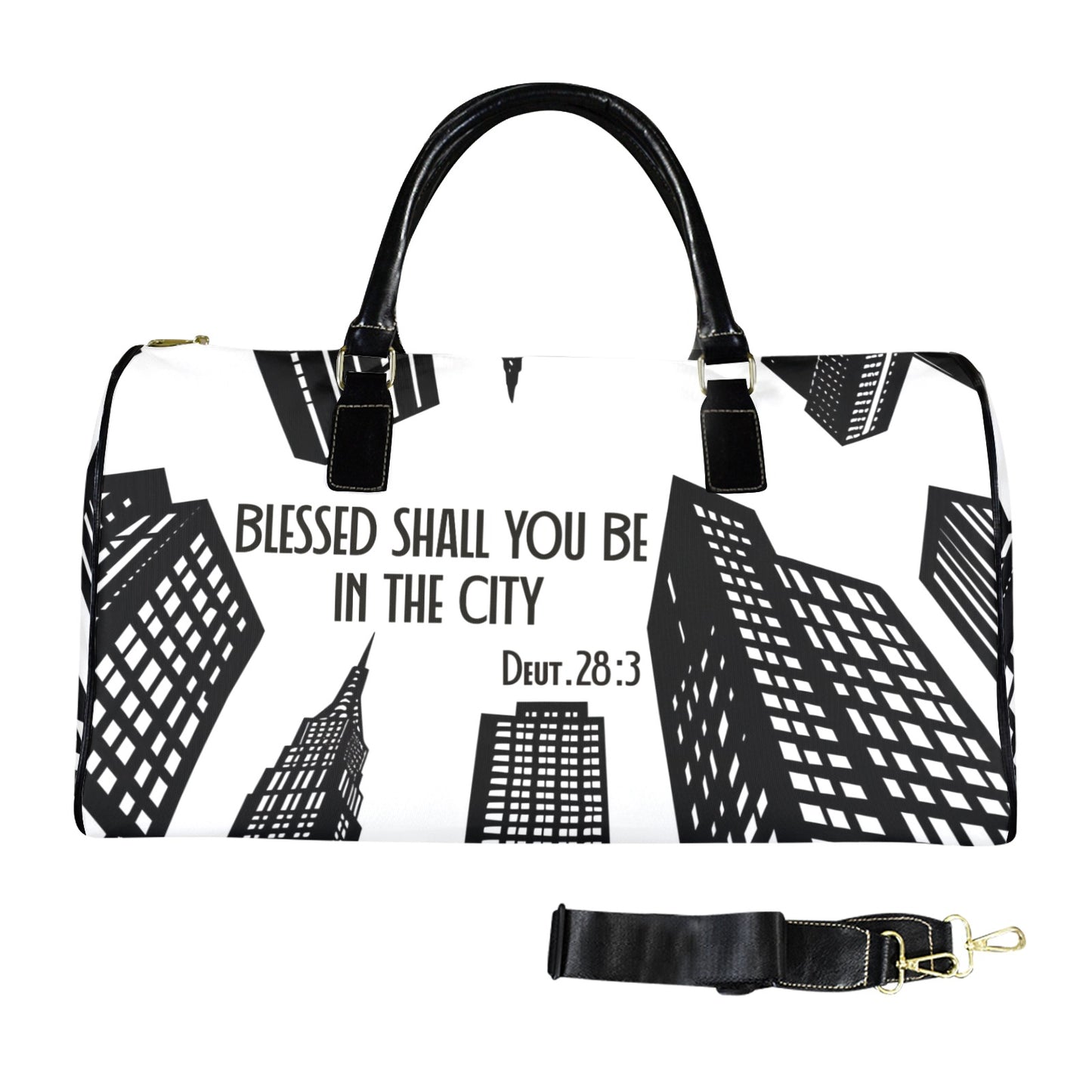BLESSED IN THE CITY  WATERPROOF TRAVEL BAG