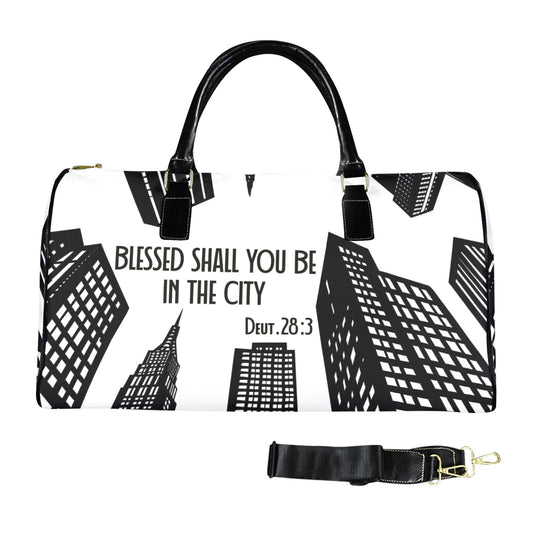 BLESSED IN THE CITY  WATERPROOF TRAVEL BAG