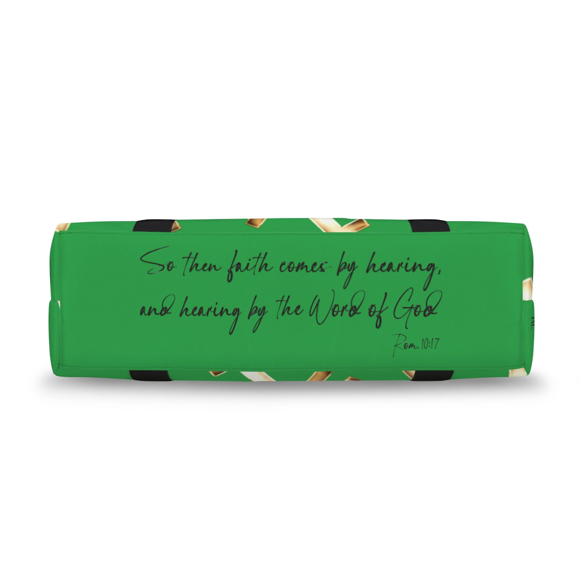 GREEN FAITH COMES BY HEARING DUFFLE SAMPLE REDO LOGO* Ultra-Large Capacity Duffle Bag (Model 1715)
