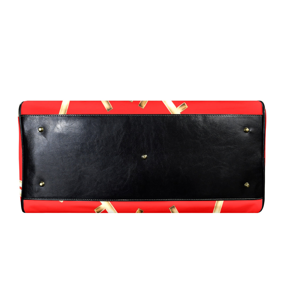 LEATHER RED FAITH COMES BY HEARING Travel Bag