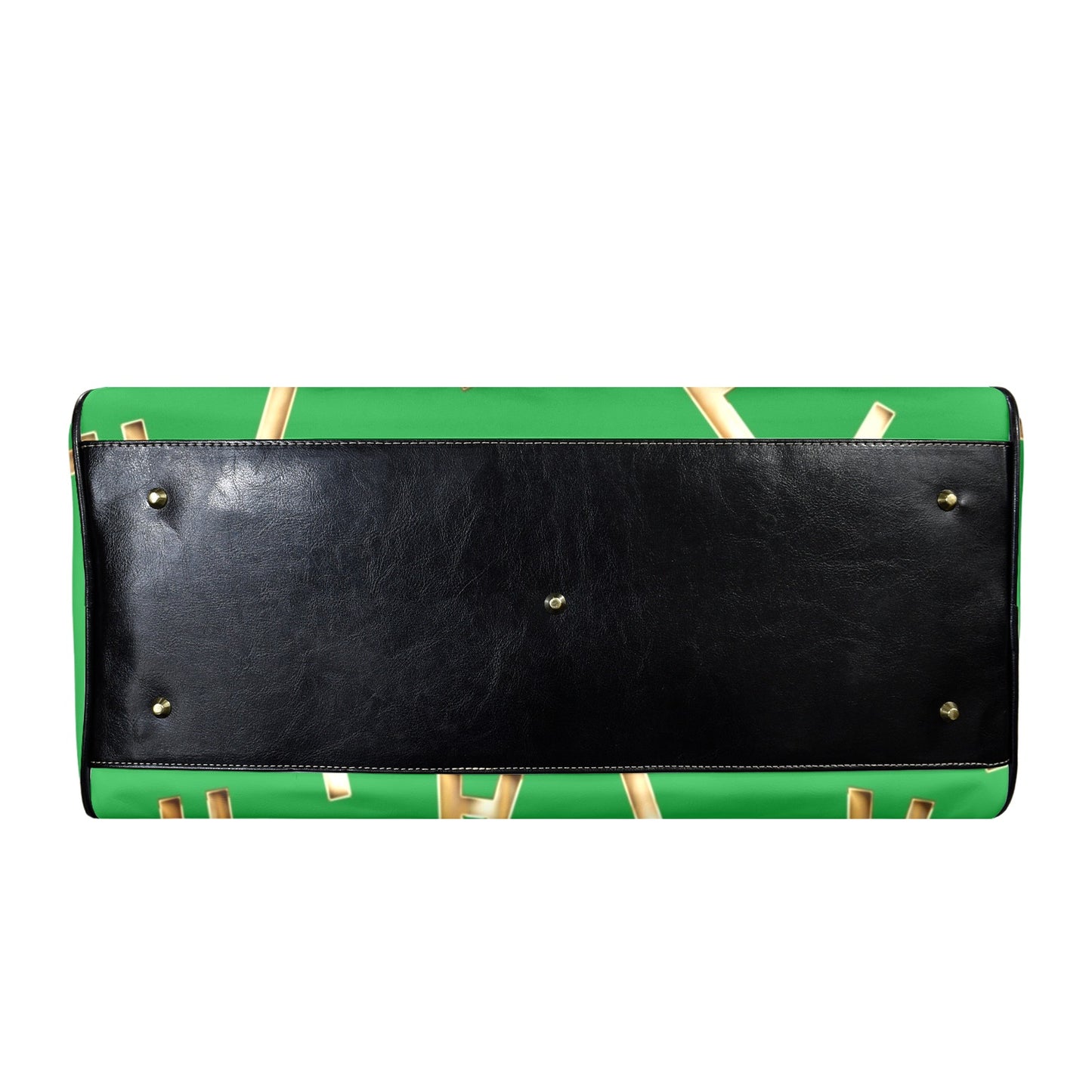 LEATHER GREEN FAITH COMES BY HEARING TRAVEL BAG