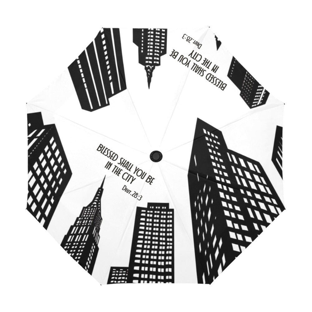 BLESSED IN THE CITY  Anti-UV Auto-Foldable Umbrella