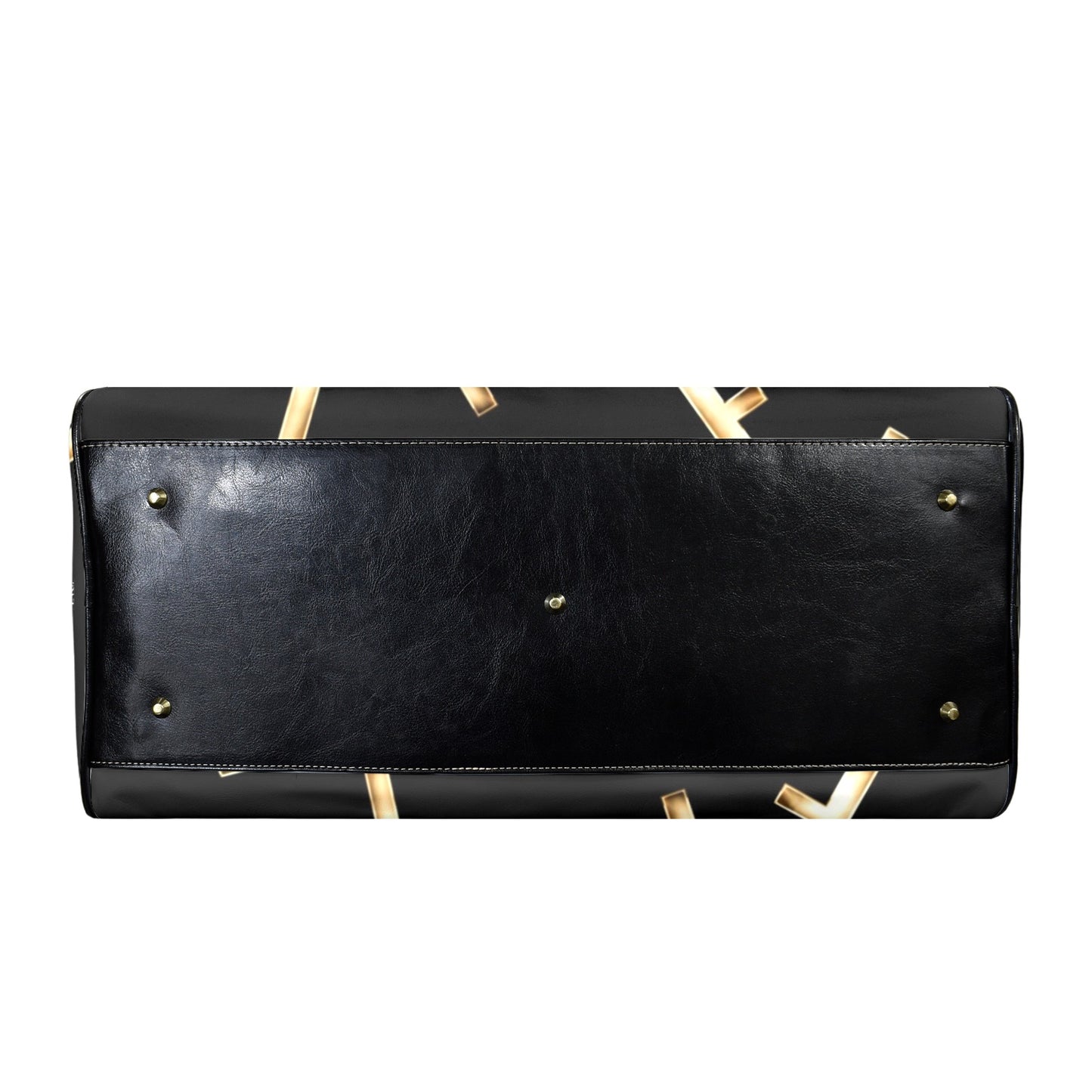 LEATHER BLACK FAITH COMES BY HEARING TRAVEL BAG