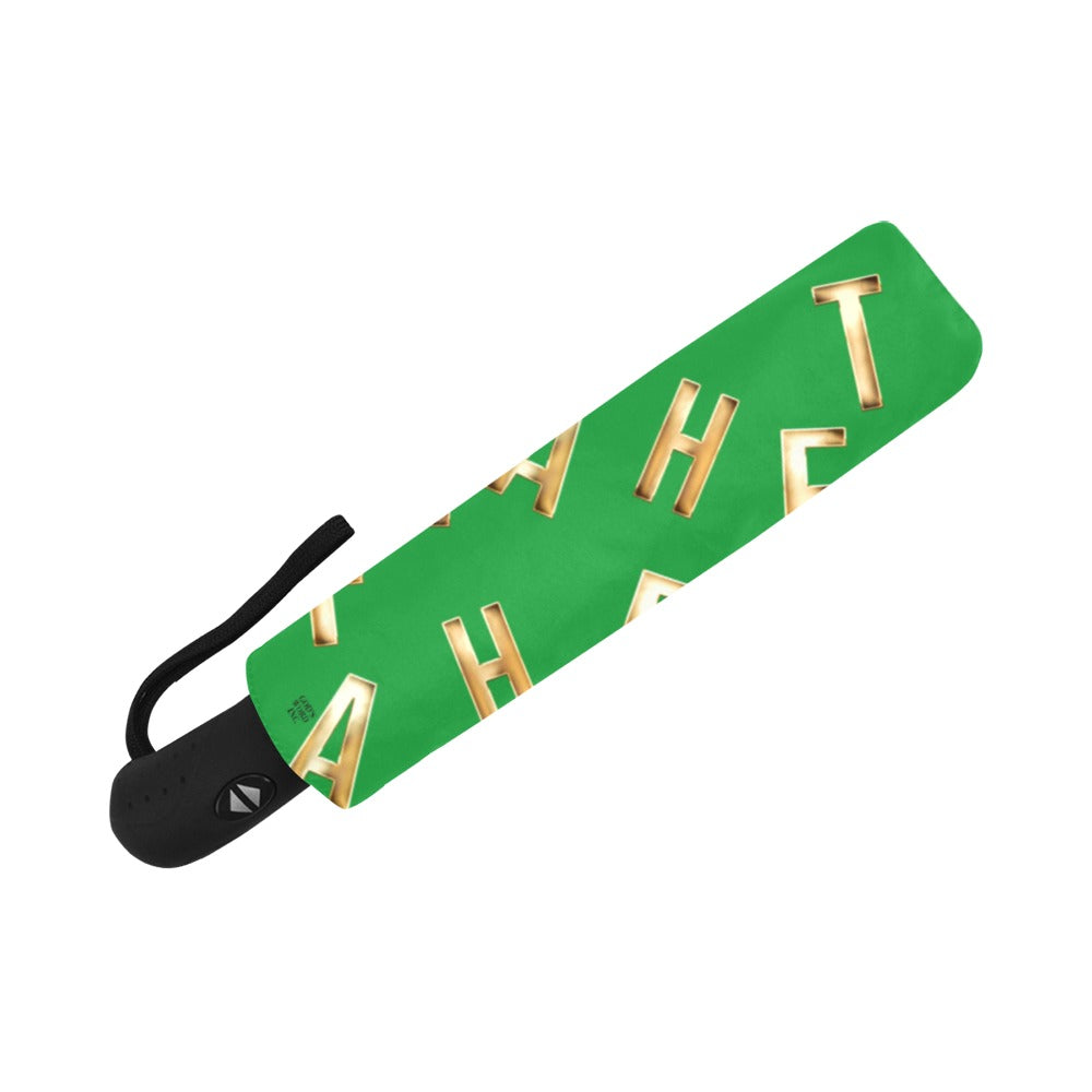 GREEN FAITH COMES BY HEARING  Anti-UV Auto-Foldable Umbrella