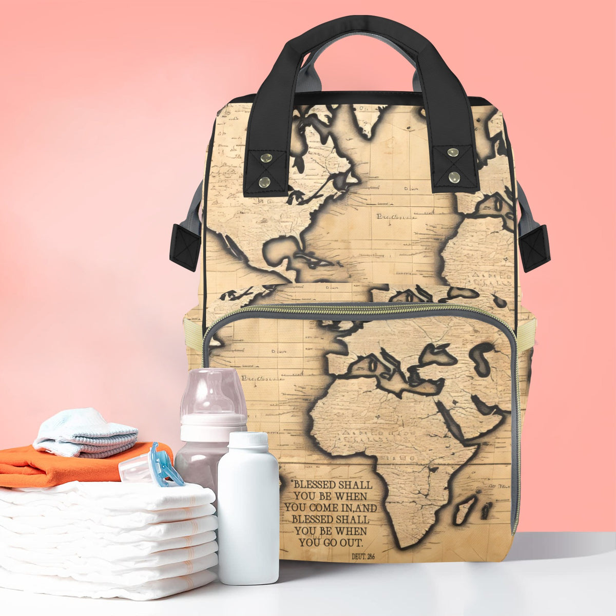 BLESSED COMING IN AND GOING OUT Multi-Function Diaper Bag-Large