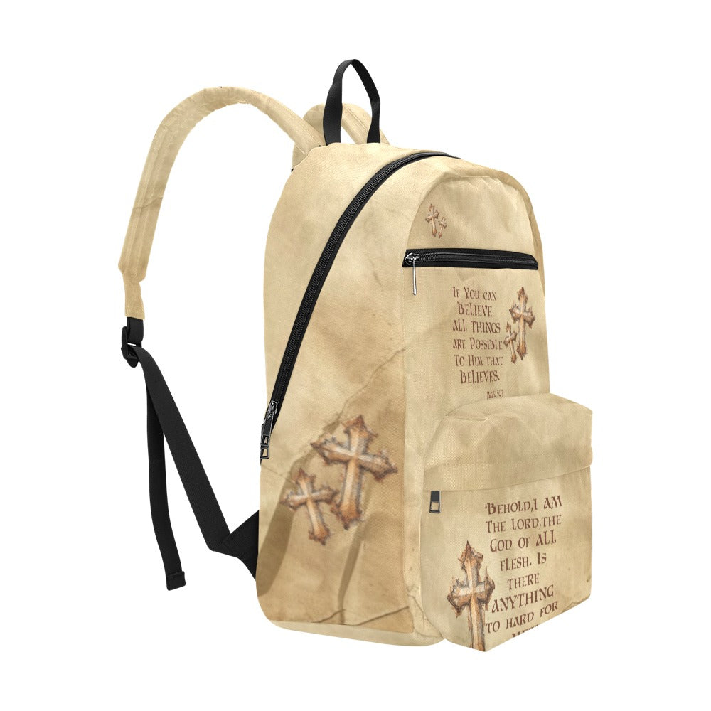 ONLY BELIEVE Large Capacity Travel Backpack