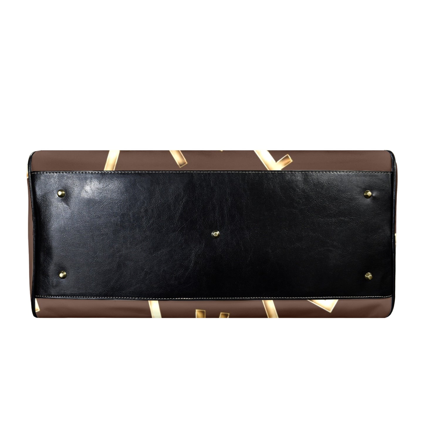LEATHER BROWN FAITH COMES BY HEARING TRAVEL BAG