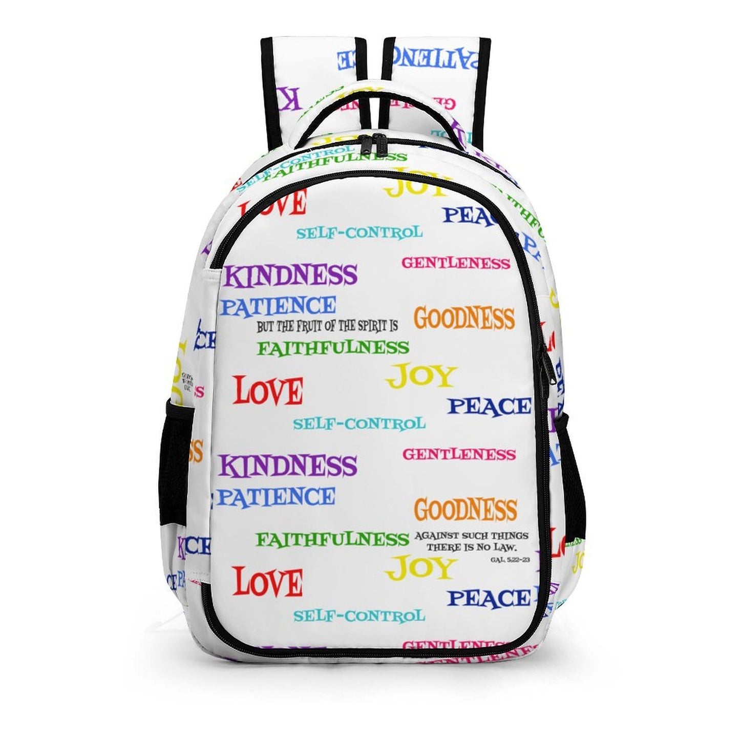 WHITE FRUIT OF THE SPIRIT POCKET BACK PACK