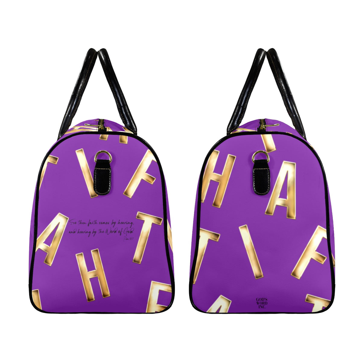 PURPLE FAITH COMES BY HEARING Travel Bag