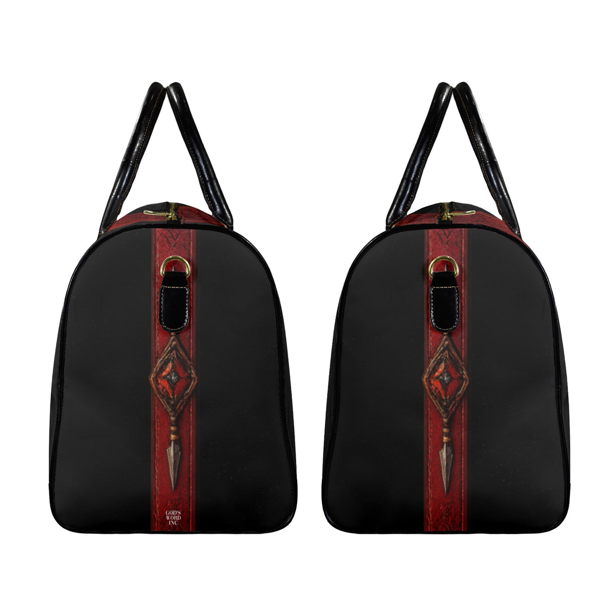 LEATHER NO WEAPON FORMED AGAINST ME SHALL PROSPER Travel Bag
