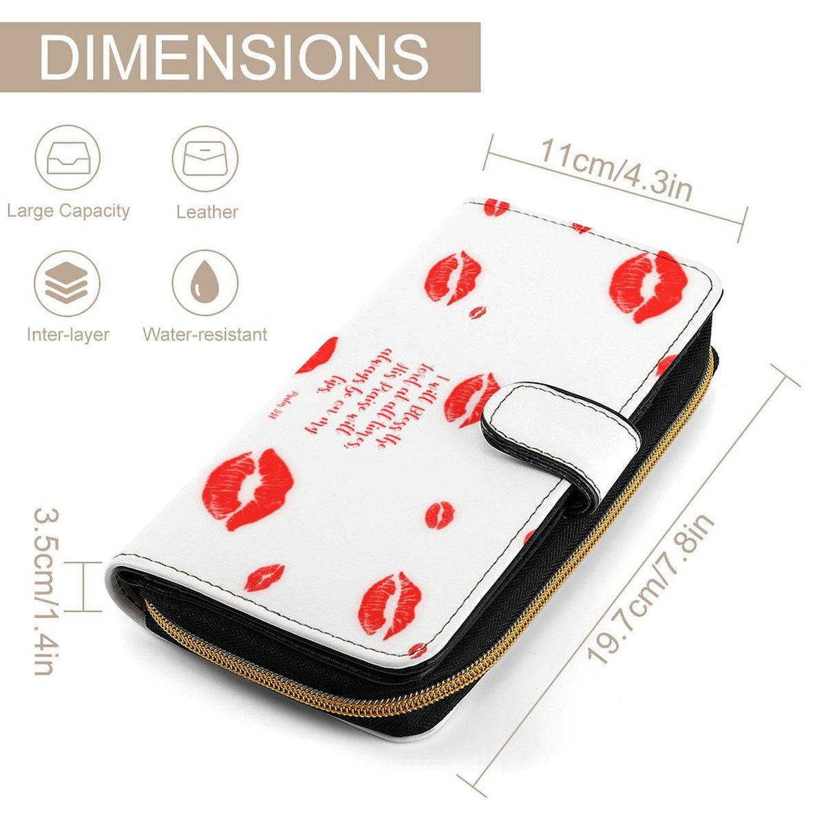 YOUR PRAISE WILL ALWAYS BE ON MY LIPS  Design Leather Wallet