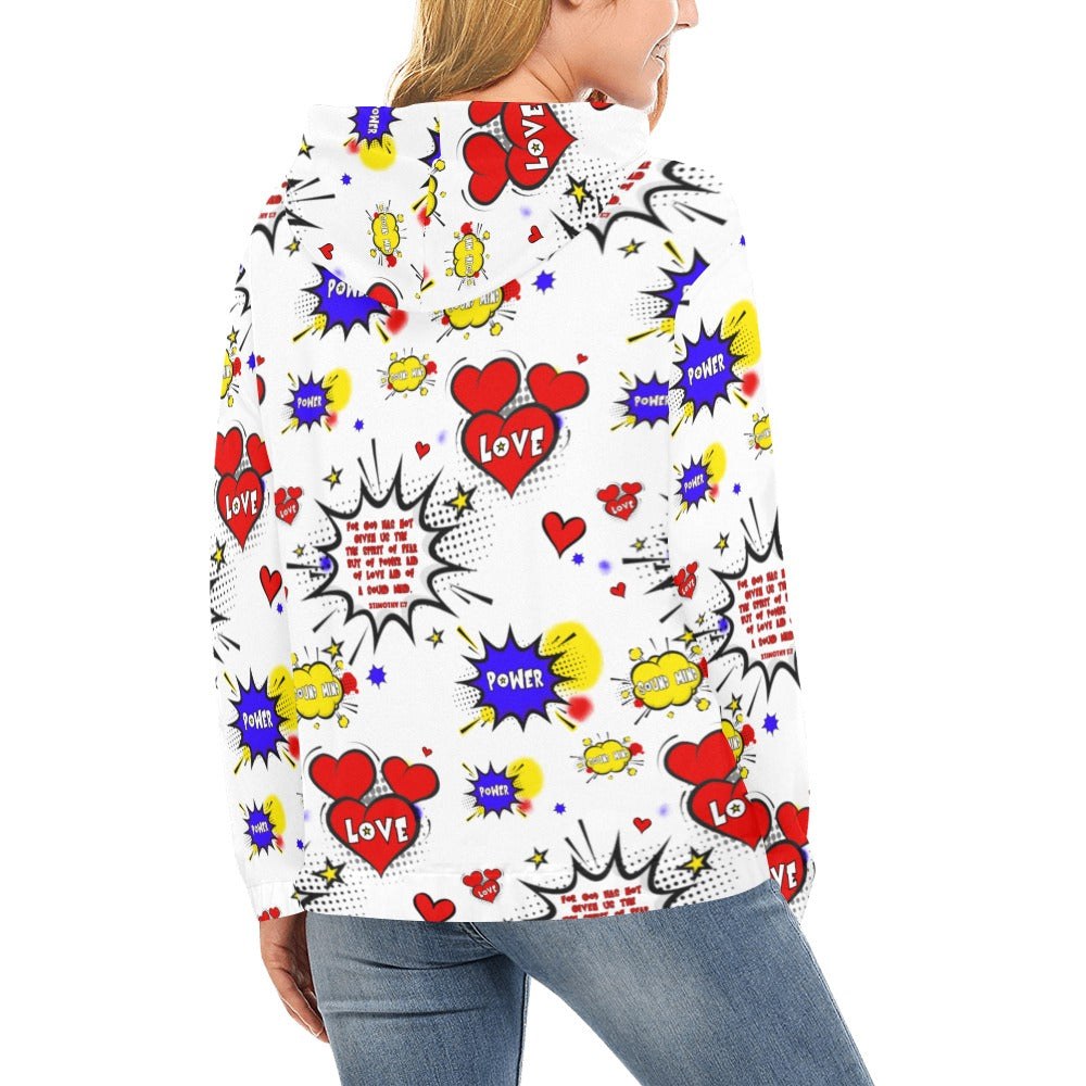 GOD HAS NOT GIVEN US ...HOODIE All Over Print Hoodie for Women