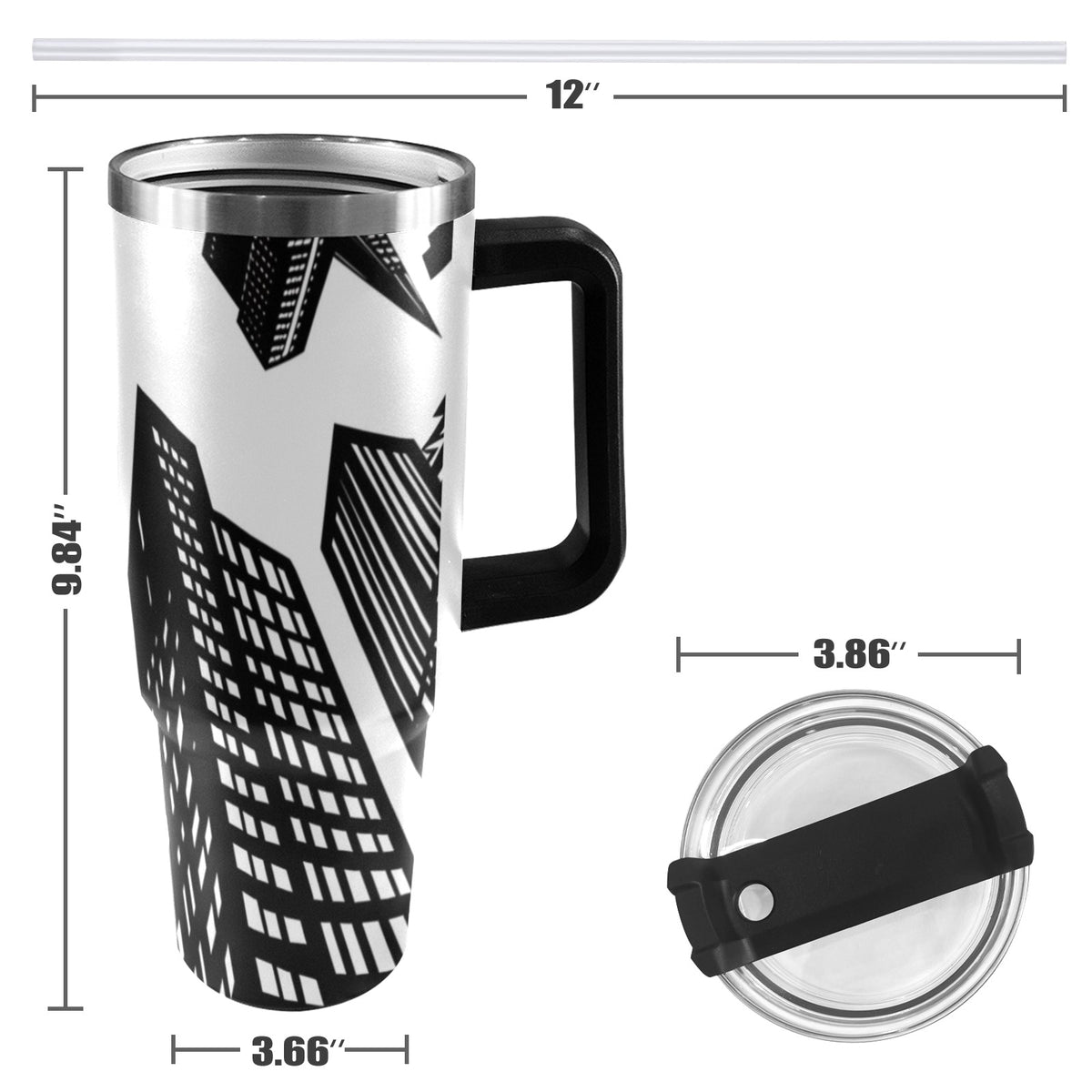 BLESSED SHALL YOU BE IN THE CITY 40oz Tumbler with Black Handle
