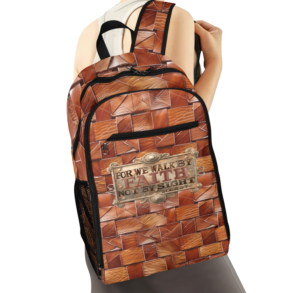 FOR WE WALK BY FAITH  Leisure Sports Backpack