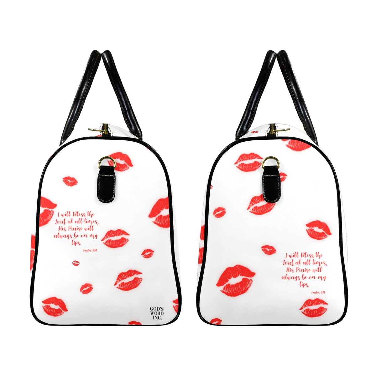 LEATHER PRAISE ON MY LIPS Travel Bag