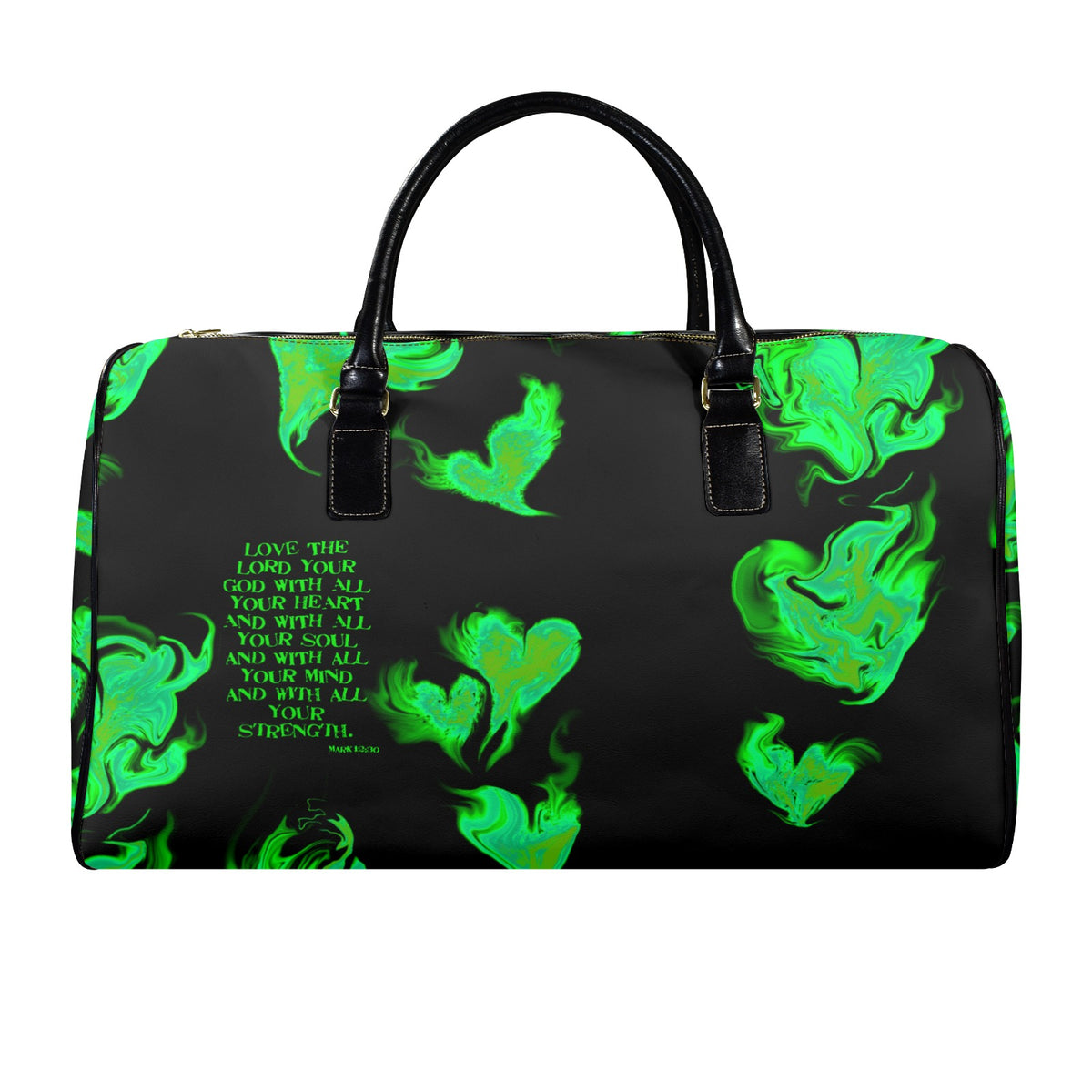 LEATHER LOVE THE LORD YOUR GOD Travel Bag