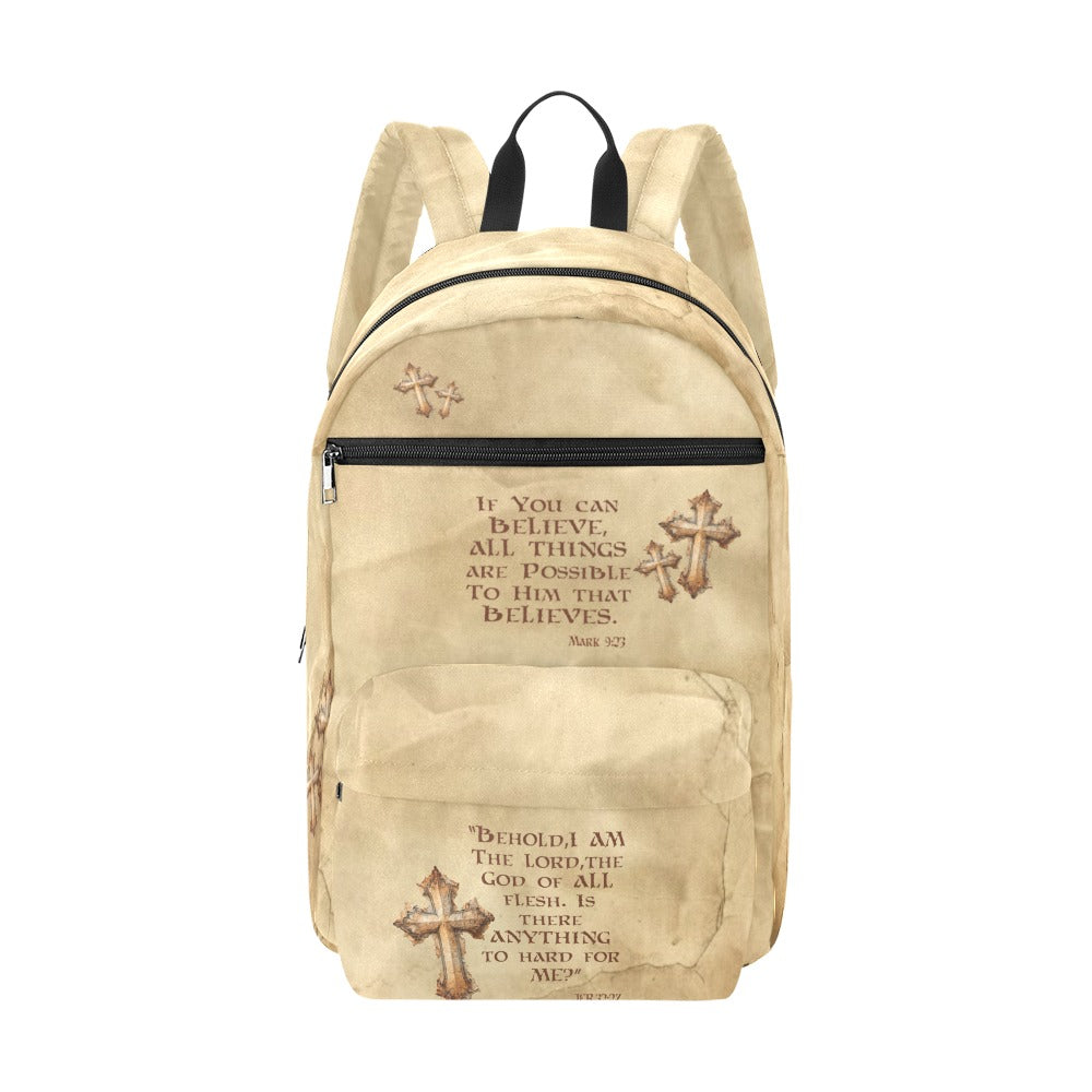 ONLY BELIEVE Large Capacity Travel Backpack