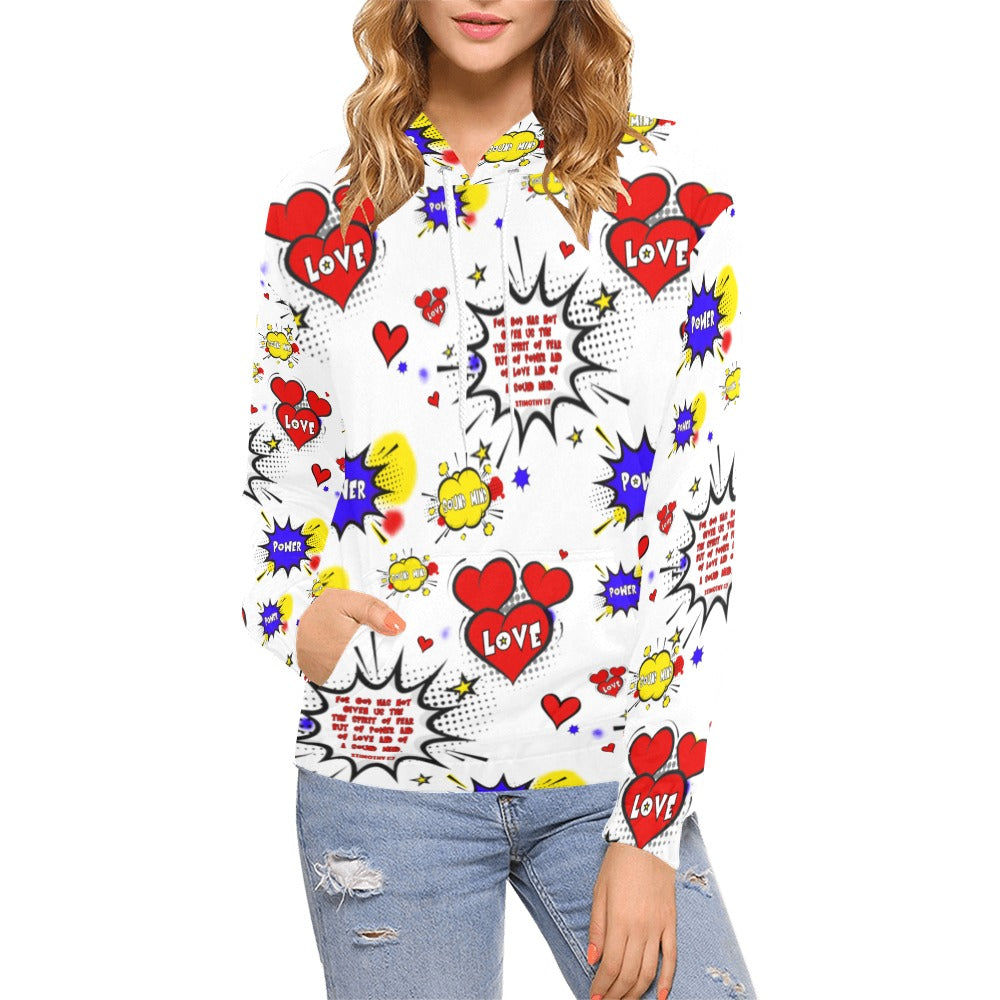 GOD HAS NOT GIVEN US ...HOODIE All Over Print Hoodie for Women