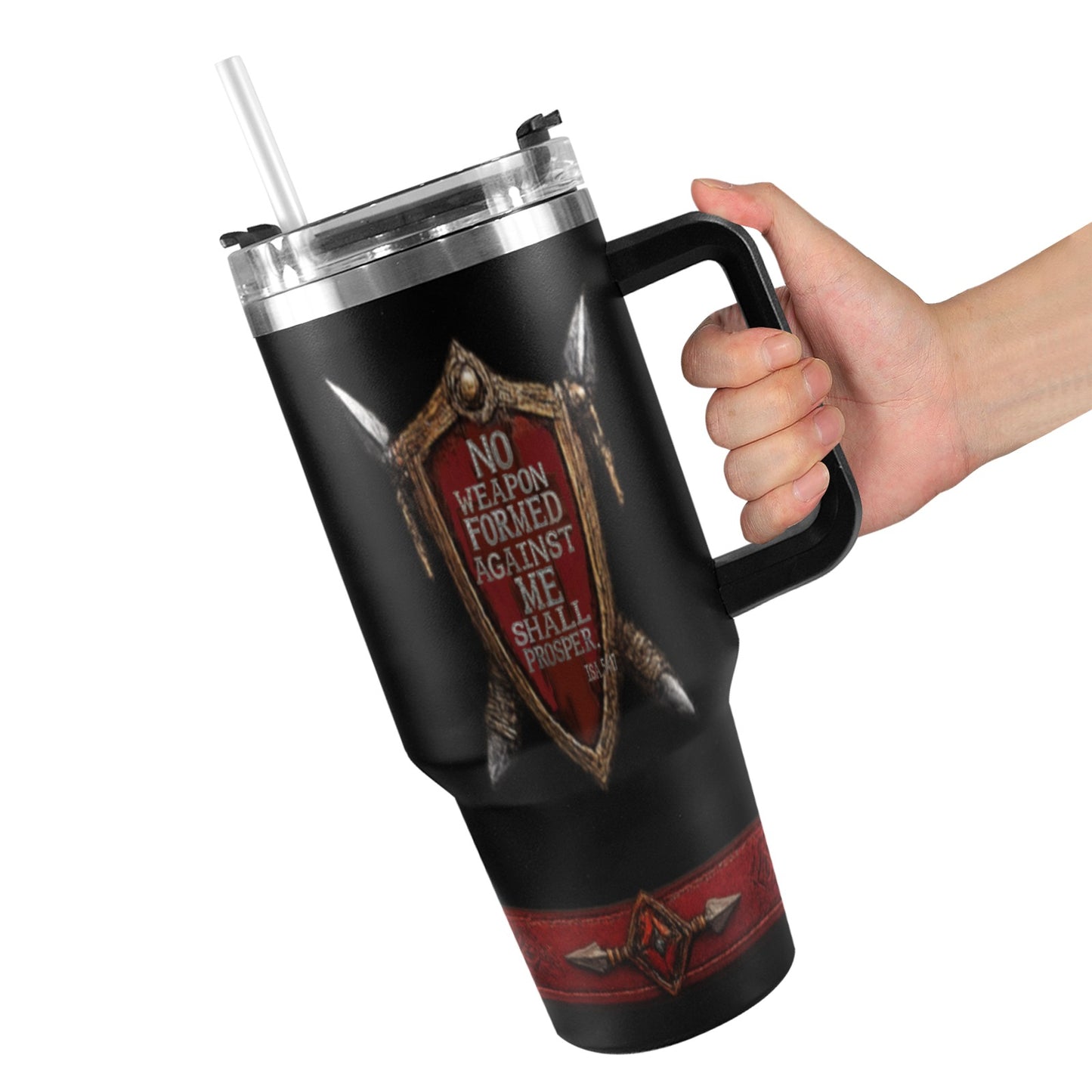 NO WEAPON TUMBLER 40oz Tumbler with Black Handle