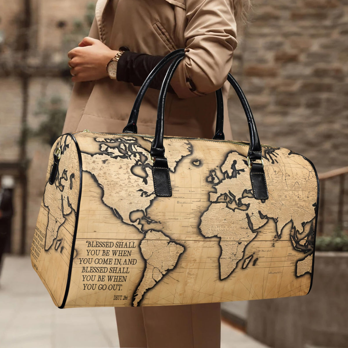LEATHER BLESSED COMING AND GOING  Leather Travel Bag