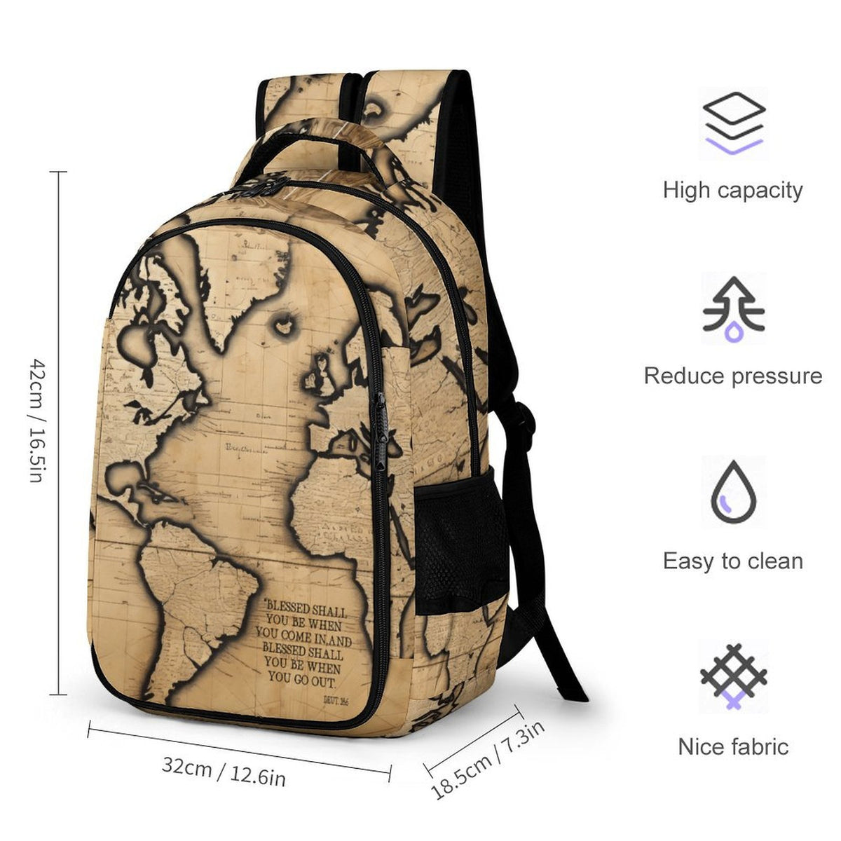 BLESSED COMING AND GOING Design Pocket Backpack