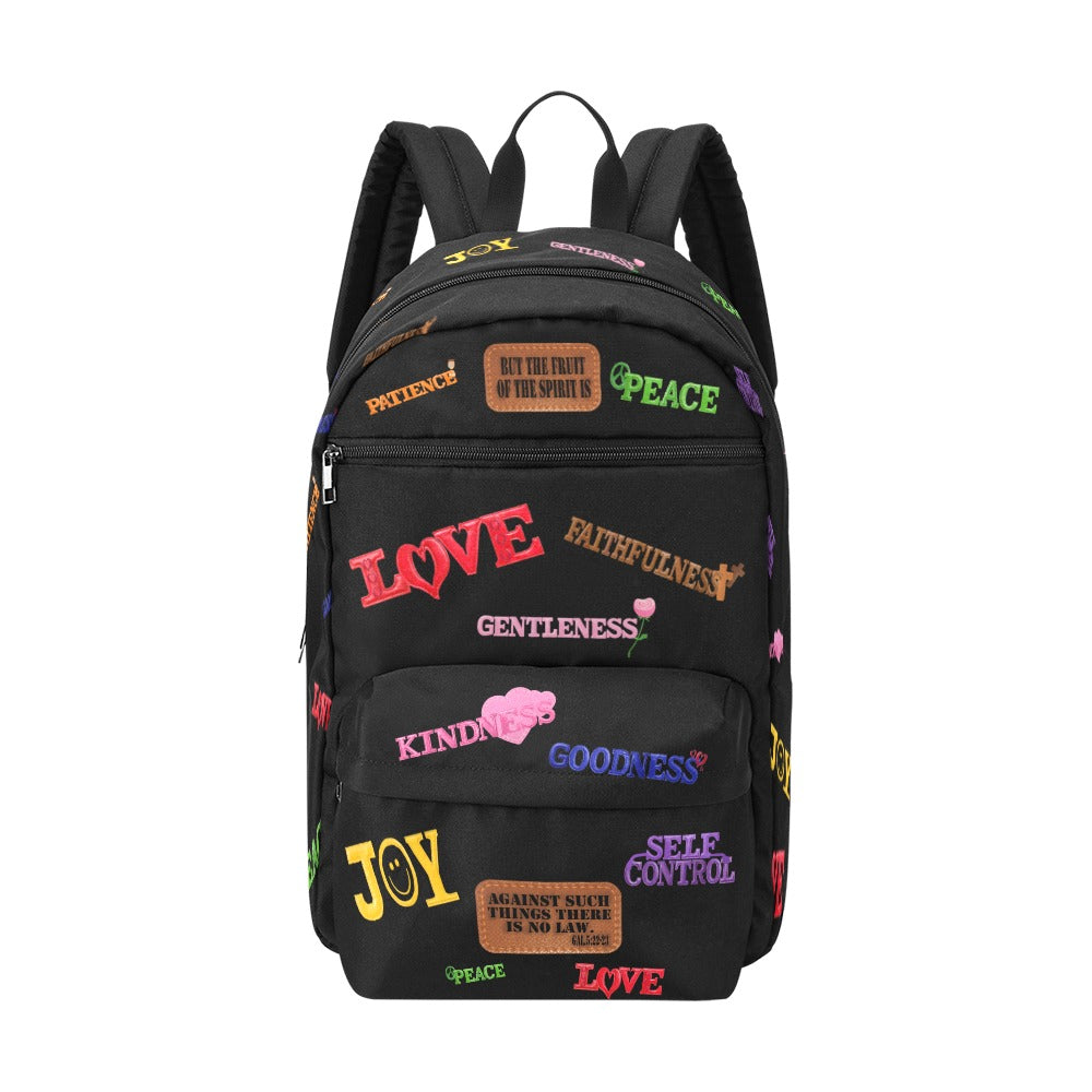 BLACK FRUIT OF THE SPIRIT  Large Capacity Travel Backpack
