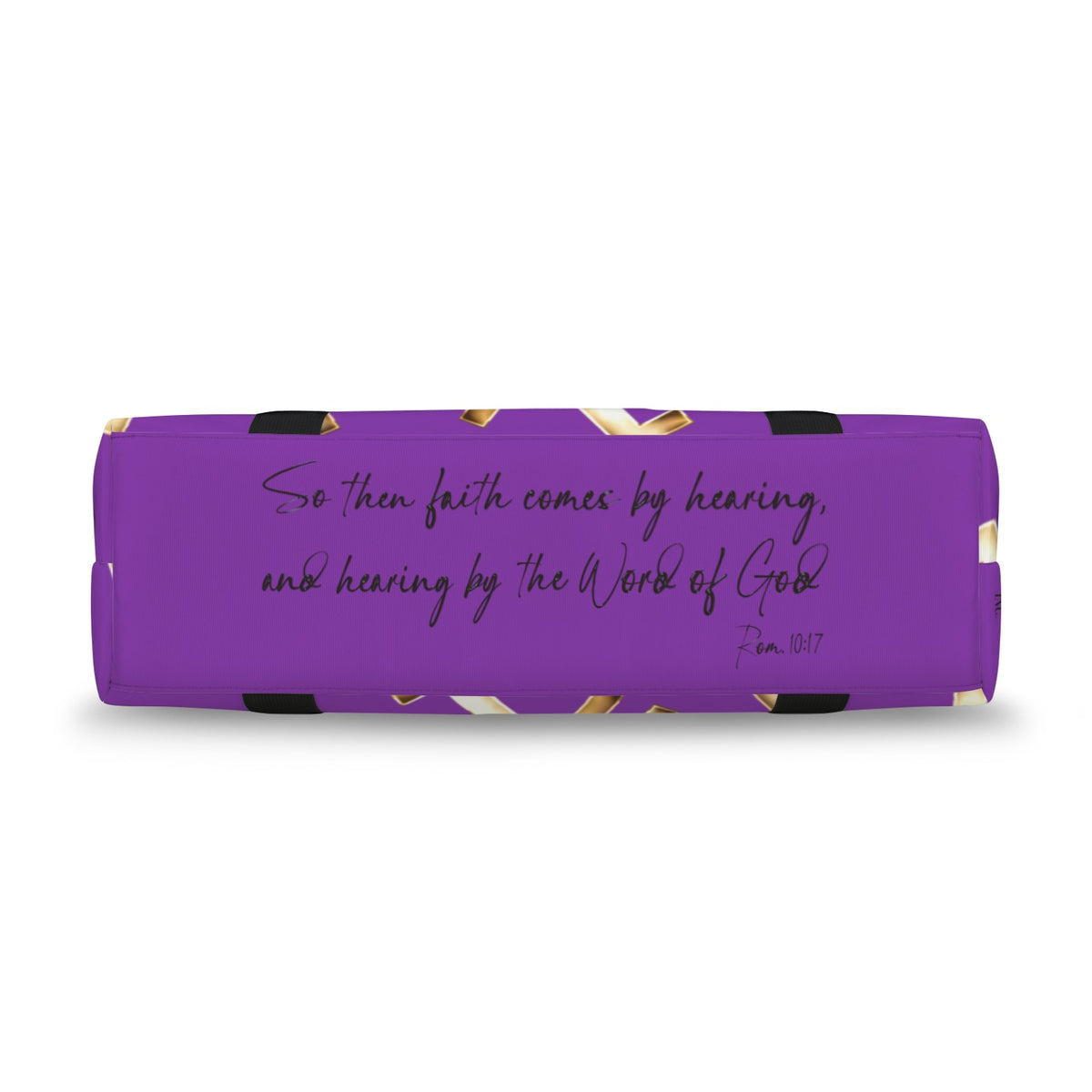 PURPLE FAITH COMES BY HEARING  Ultra-Large Capacity Duffle Bag