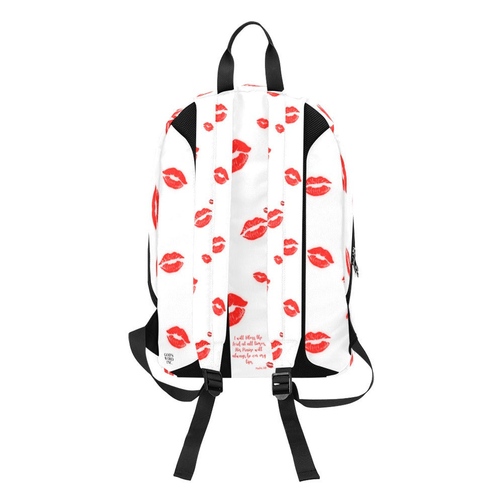 HIS PRAISE WILL ALWAYS BE ON MY LIPS  Large Capacity Travel Backpack